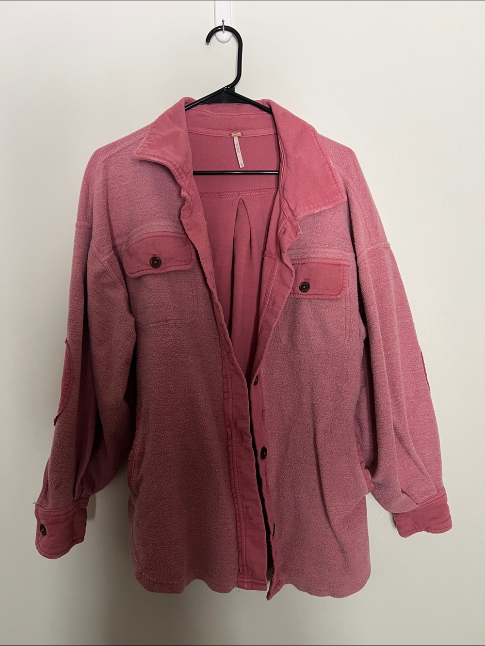 Dusty Rose Button-Front Jacket